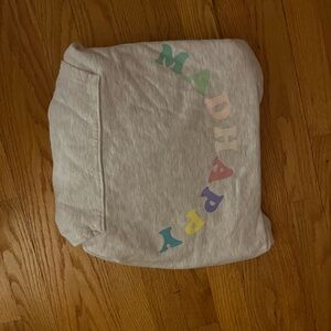 Madhappy Gray Sweatshirt with Multicolor Letters